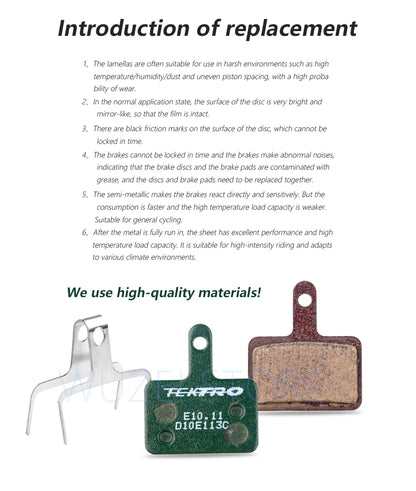TEKTRO P20.11 E10.11 Brake Pads MTB Bike Hydraulic Disc Brake Pad for Shimano M335 395 Metal Ceramic Bicycle Pads Cycling Parts