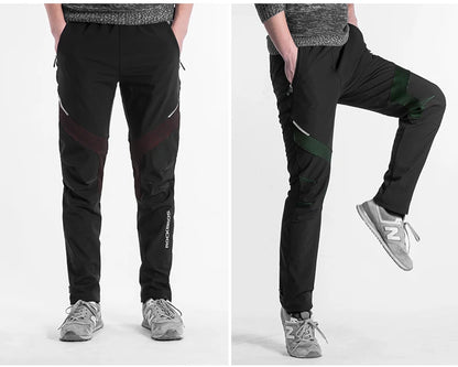 ROCKBROS Winter Cycling Pants Men Fleece Sport Reflective Trousers Keep Warm Thermal Bicycle Bike Mtb Pants Running Clothings