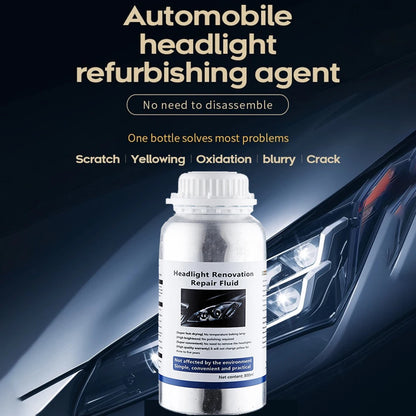 Car Headlight Polishing Kit 100ML/50ML Headlight Restoration Liquid Polymer Headlamp Renovation Repair Clean Kit Automobile Tool