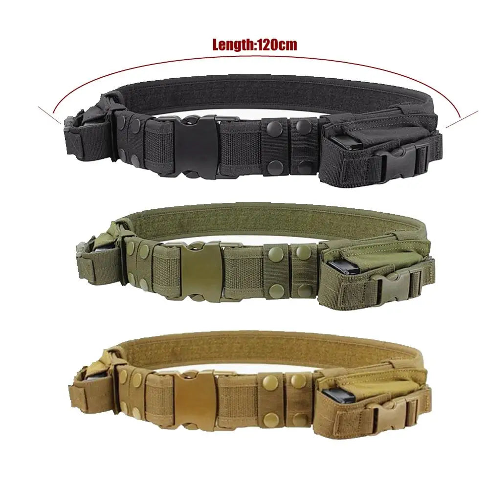 Outdoor tactical gun holster flashlight bag 10 in 1 multifunctional tool kit waist belt nylon Oxford cloth practical safety belt