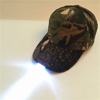 LED Lamp Cap Battery Powered Hat with LED Light Flashlight Headlamp for Outdoor Fishing Jogging Baseball Cap Hiking Caps