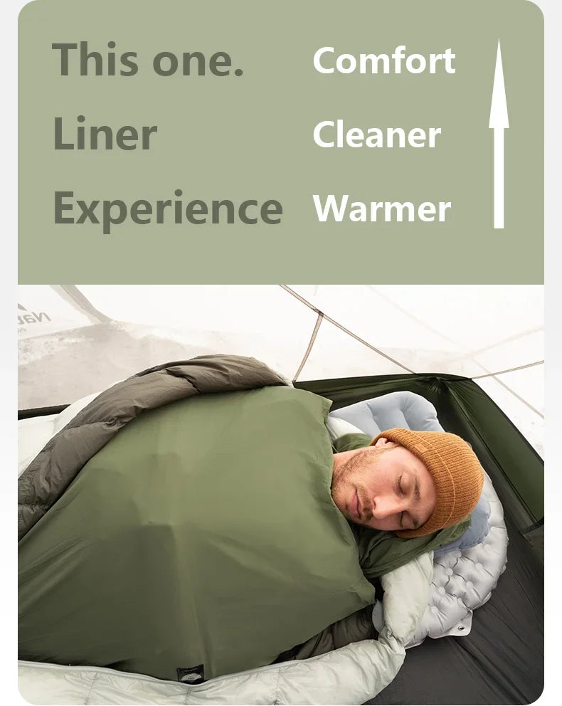 Naturehike Sleeping Bag Liner Lightweight Single Sleeping Bag Cover Ultralight Comfortable Camping Sheets Travel Sleep Sack
