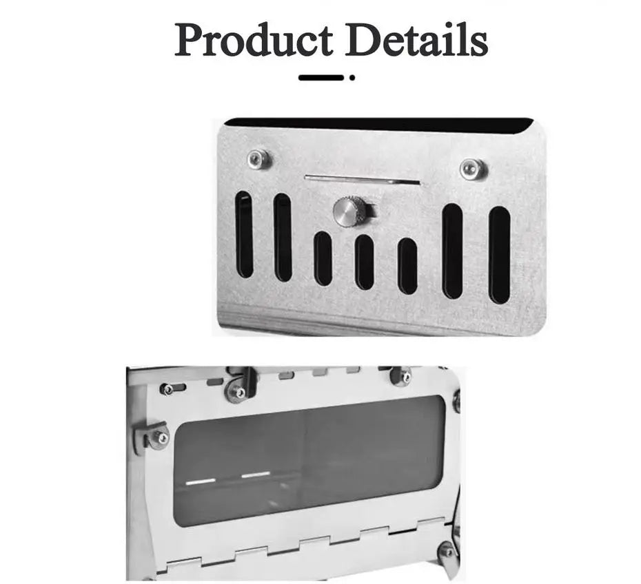 Camping Firewood Stove Tent Wood Heater Outdoor Ultralight  Burner Folding Portable Brazier Stainless Steel Furnace with Chimney