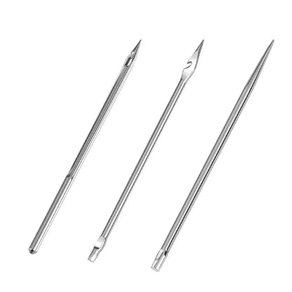 Leather Sewing Kit DIY Leather Sewing Awl Needle With Copper Handle Set Leather Canvas Tent Shoes Repairing Tool W/Nylon Thread