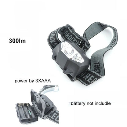 3W Powerful Mini Headlamp white Light LED Headlight 3-Mode Powered AAA Battery Head Torch Waterproof Camping Fishig Lantern