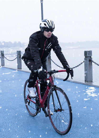 ROCKBROS Winter Cycling Pants Men Fleece Sport Reflective Trousers Keep Warm Thermal Bicycle Bike Mtb Pants Running Clothings