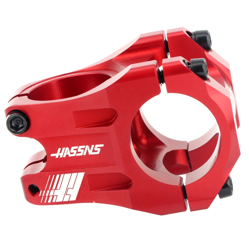 HASSN CNC Stem Mtb Handlebar Stem 35mm Bicycle Short Power Road Bike 31.8 Table Bmx Bridge Pipe Cycling Power Adjustable Rod