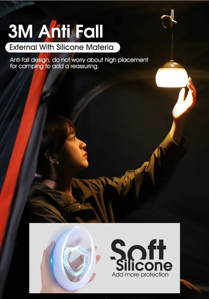 WEST BIKING Camping Tent Hanging Light Portable Camping Lanterns USB Rechargeable Led Light Camp Lamp for Outdoor Emergency