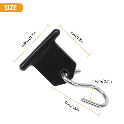 8pc S Shaped Camping Awning Hooks Rack With Holes RV Tent Hangers Light Party Hangers For Caravan Camper Van Accessories