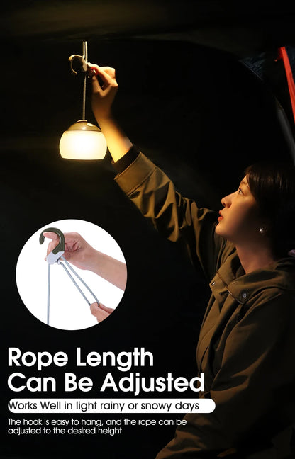 WEST BIKING Camping Tent Hanging Light Portable Camping Lanterns USB Rechargeable Led Light Camp Lamp for Outdoor Emergency