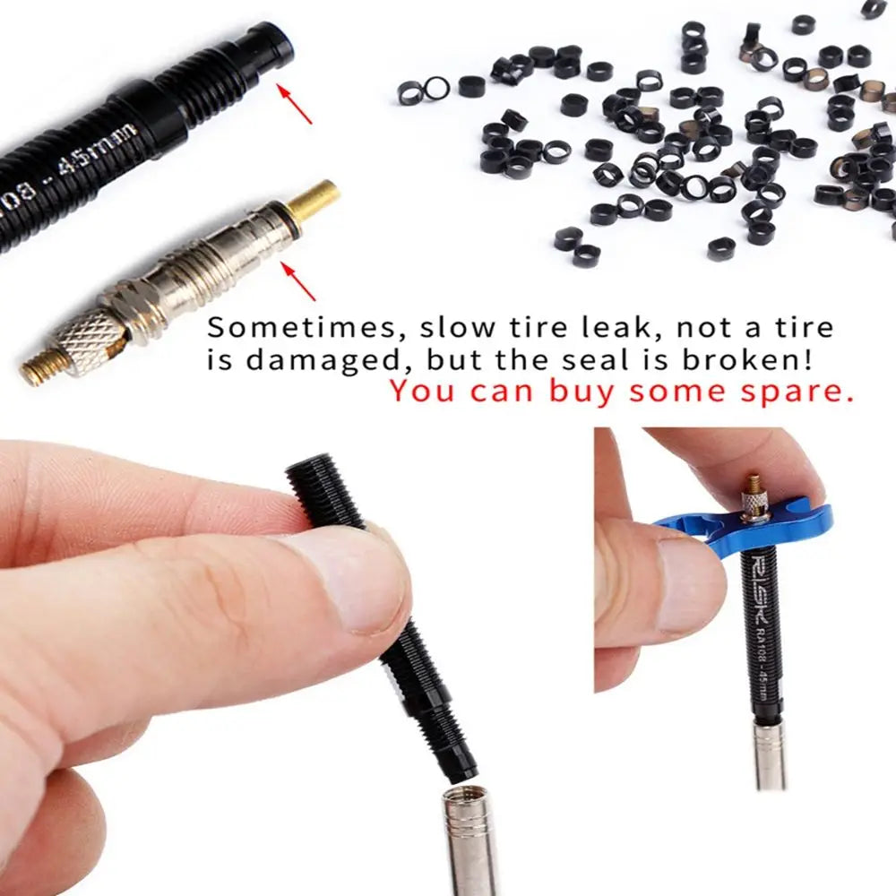 80mm Cycling Protection Accessories Bike Parts Bicycle Valves Nut Inner Tubes Extension Integrated Removable Valve Extender