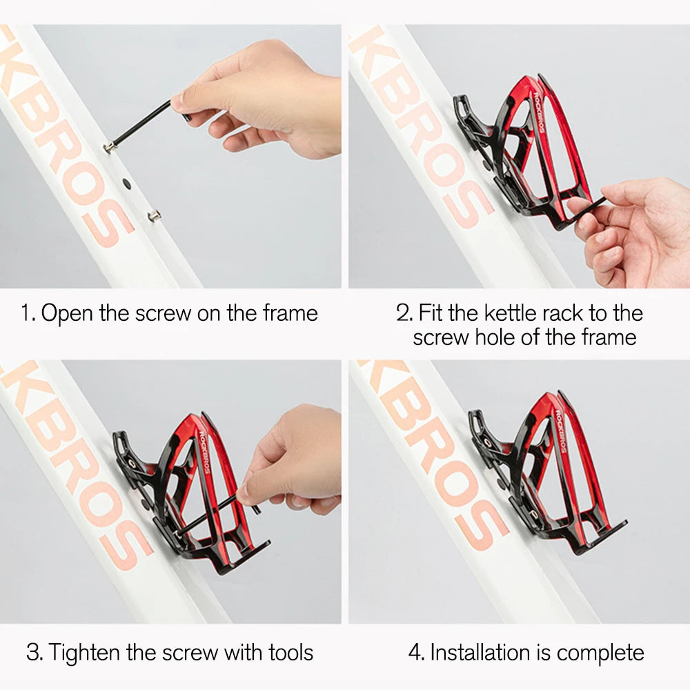 ROCKBROS Bicycle Bottle Holder Drink Rack Cycling Water Bottle Cage Thermo Bottle Fasteners MTB Kettle Bracket Riding Support