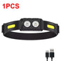 USB Rechargeable LED Sensor Headlamp XPE+COB Headlight Led Head Torch Camping Search Light Head Flashlight for Fishing Lantern