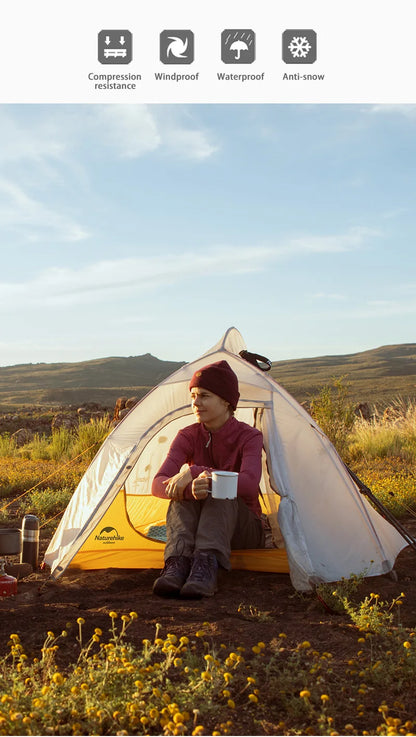 Naturehike Tent Cloud Up Series Ultralight Outdoor Camping Tent Waterproof Backpacking Cycling Tent Camping Tent With Floor Mat