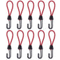10pcs Tent Elastic Rope Cord Hook Versatile Outdoor Camping Canopy Tarp Tent Fixing Cord String Carabiner Hooks Accessories
