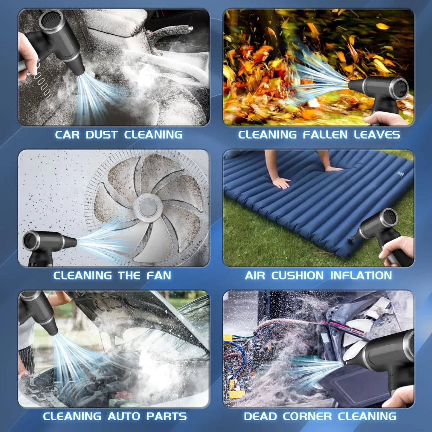 Compressed-Air-Duster-Blower-Fan-pc Duster Electric 300000RPM- Replace Compressed air can-Keyboard Clean-car Cleaning Kits-Turbo