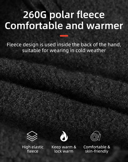 ROCKBROS Cycling Gloves Touch Screen Waterproof MTB Bike Bicycle Gloves Thermal Warm Motorcycle Winter Autumn Sports Equipment