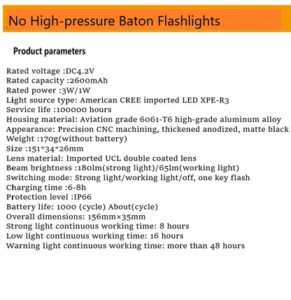 Standard Flashlights HJumping Outdoor Tool Camping Survival Emergency  Equipment Multifunctional Safety Accessories