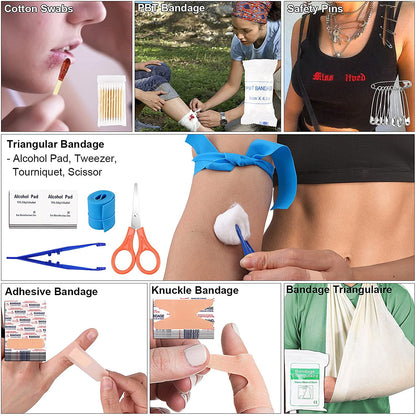 Outdoor Emergency Kit Suit Mountaineering Rescue Supplies Portable Package Camping Reserve Safety First-Aid Bag