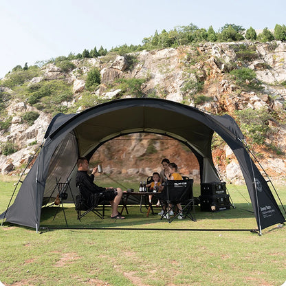 ShineTrip Outdoor Silver Coated Canopy Rainproof And Sunscreen Self-driving PU3000MM Waterproof Camping Sunshade Tent Dome