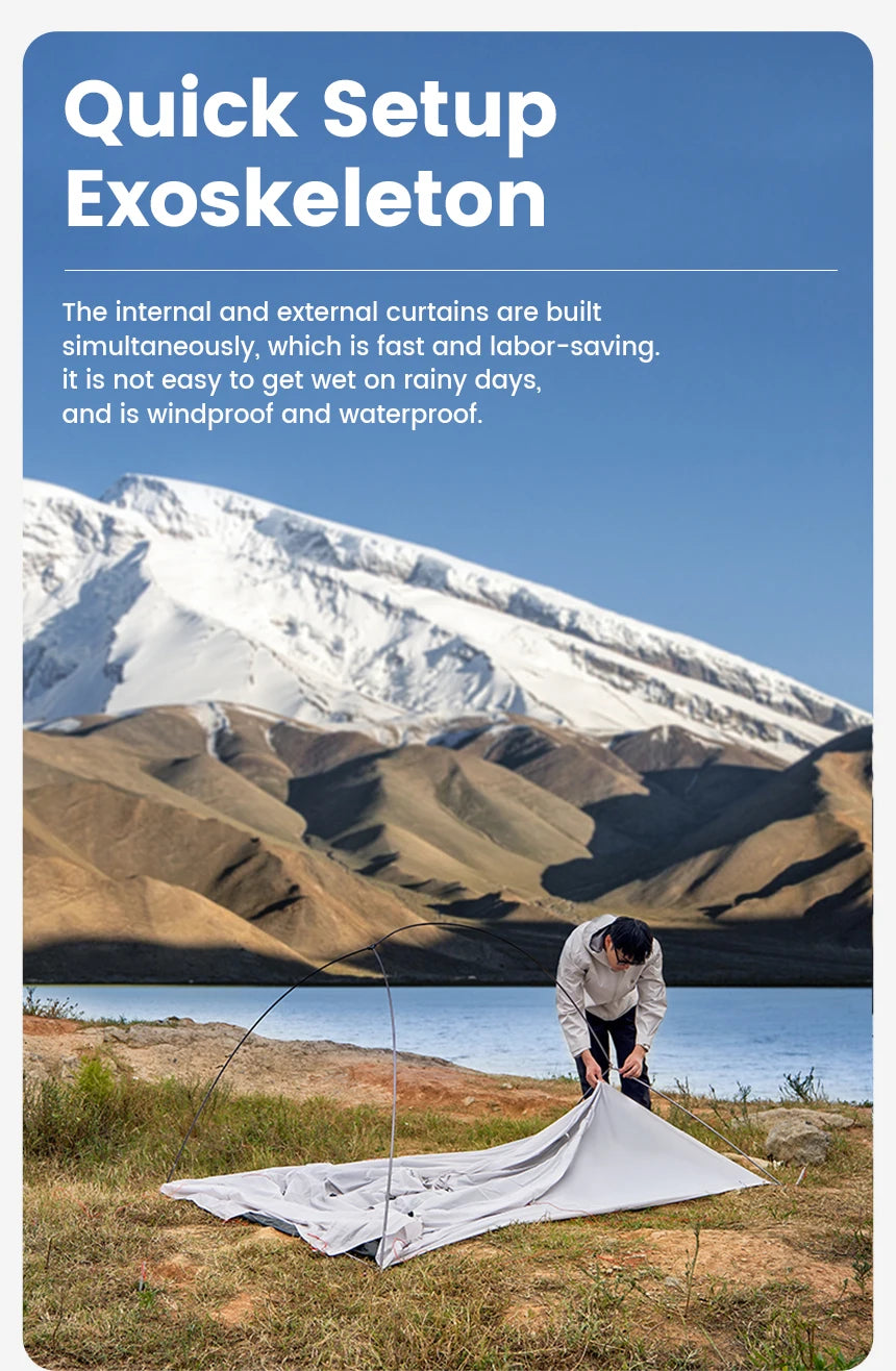 MOBI GARDEN Camping Tent Ultra Light Trekking Tent Portable Outdoor Hiking 20D