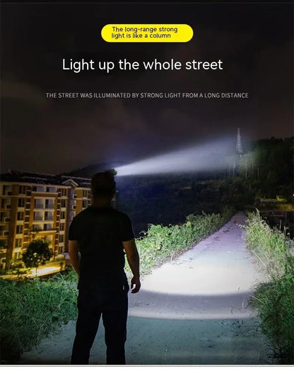 LED Strong Light Cap Clip Lamp Sensor Headlamp USB Rechargeable Waterproof Headlight Camping Hiking Fishing Emergency Work Light