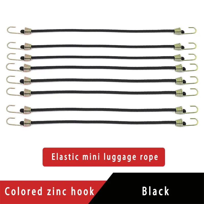 Elastic Bungee Cord Heavy Duty Luggage Straps Rope Hooks 25-30cm Stretch Tie Tent Outdoor Accessories
