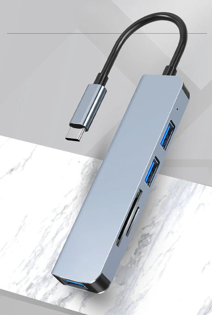 Type C+ USB HUB USB3.0 Dongle USB2.0 Disk Extend Adapter Cable Splitter Phone Charger Dock Micro SD TF Memory Card Reader Writer