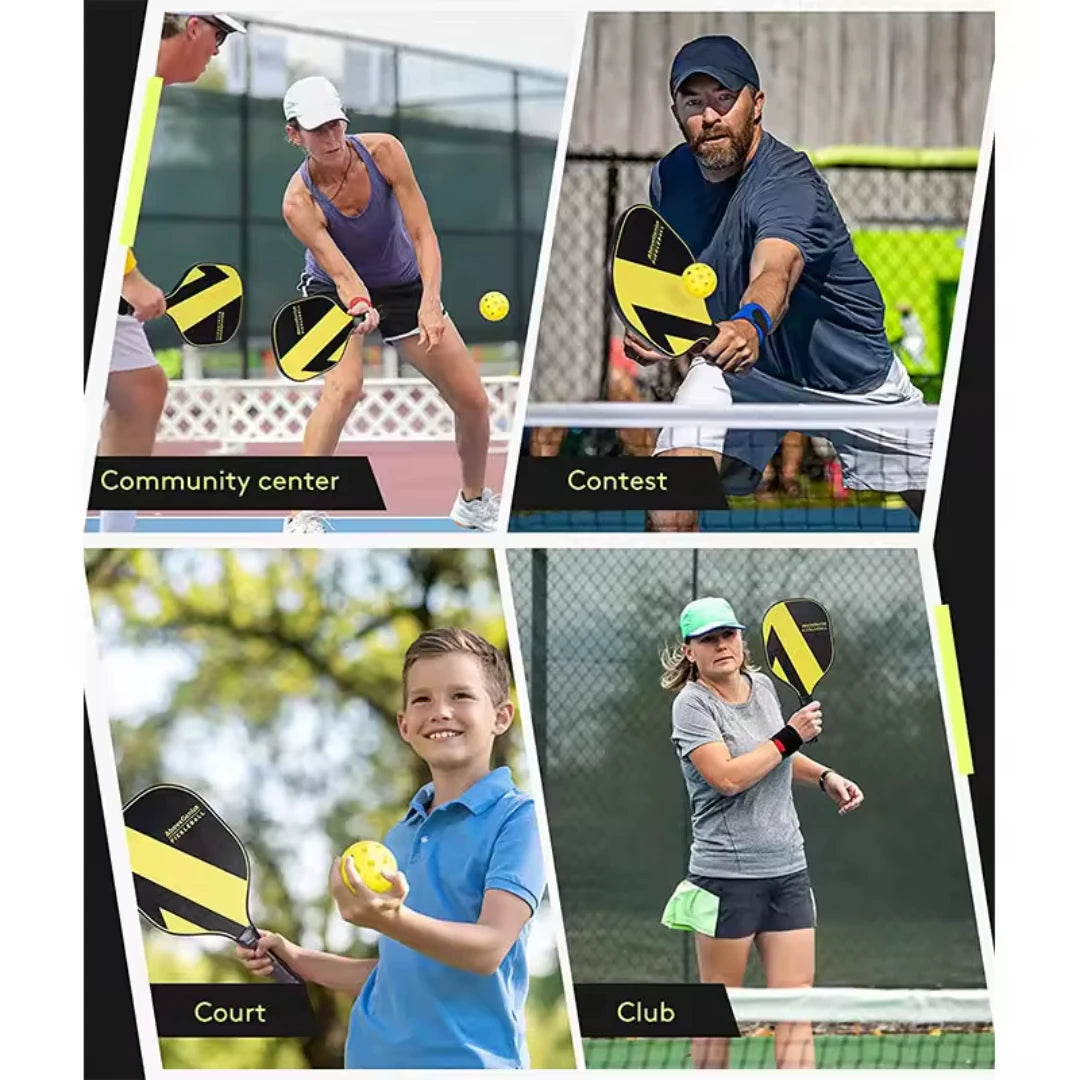 Pickleball Paddles USAPA Approved Set Rackets Honeycomb Core 4 Balls Portable Racquet Cover Carrying Bag Gift Kit Indoor Outdoor