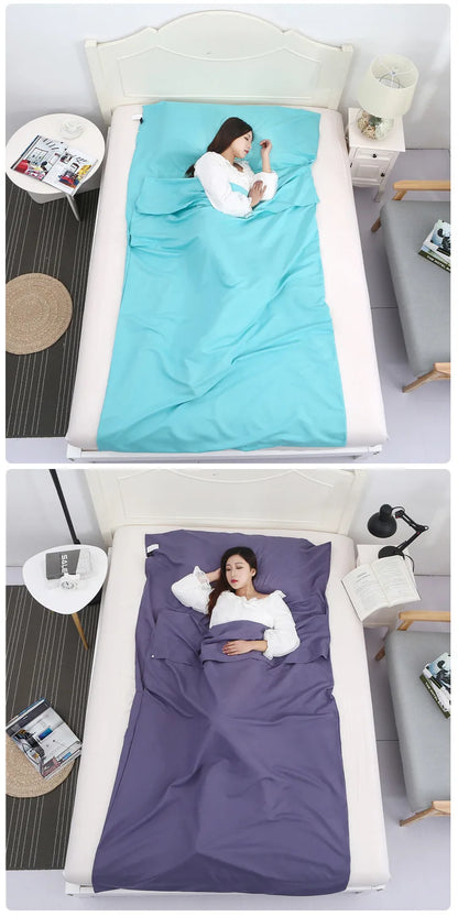 Breathable Portable Sleeping Bag Liner Sleeping Bag Tourism Mat Camping Outdoor Sleeping Bag Set Hotel Room Liner Anti-dirty