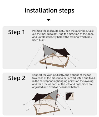 BLACKDEER Summer Canopy Anti-mosquito Mesh Tent 5-8 People Field Camping Picnic Ventilation Tent