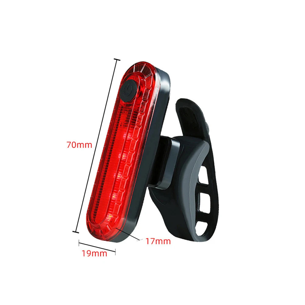 Bike Rear Tail Light USB Rechargeable Red LED Bright Taillights Fit On Any Bicycle/Helmet Easy To Install For Cycling Safety