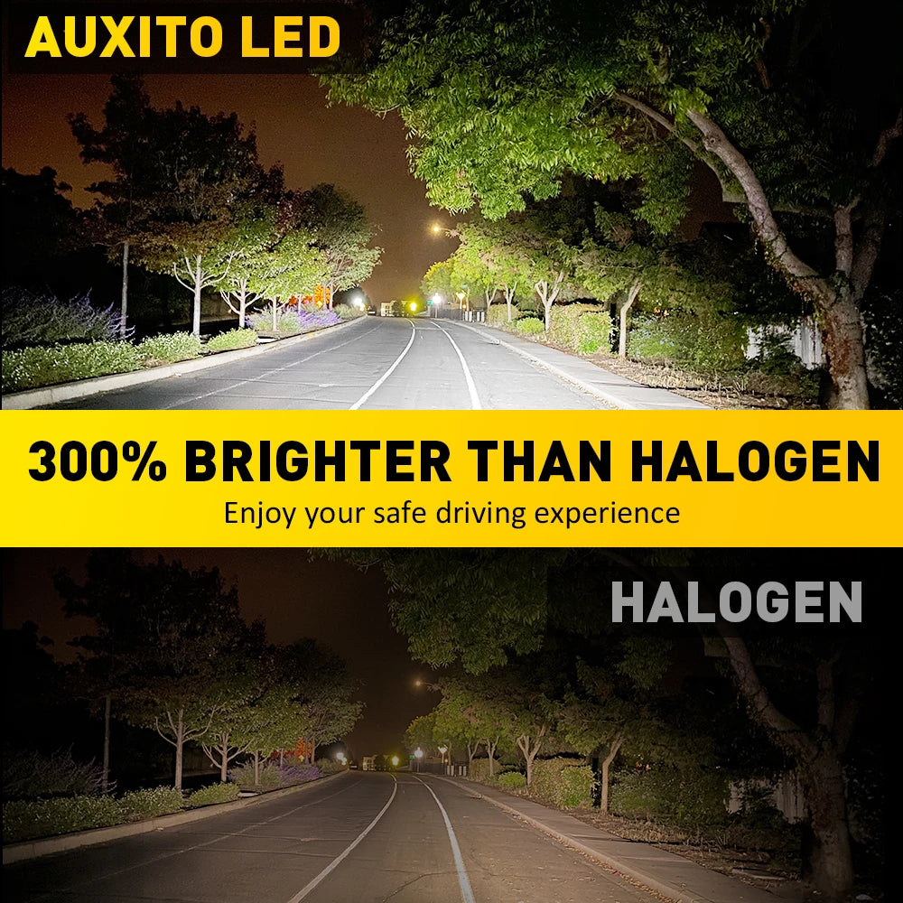 AUXITO 2X 360 CSP H7 LED Headlight Canbus 6000K 12V H7 Turbo LED Bulb Headlamp 16000LM for Toyota Corolla Honda Hyundai Ford Kia