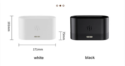 2024 USB Simulation Flame Night Light with Water Tank Humidifier Aroma Diffuser for Home Office Bedroom Atmosphere Desk Lamp New