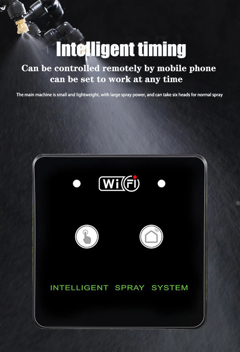 Rainforest Sprayer WiFi Control Automatic Mist Rainforest Timing Spray System Kit Irrigation Timer Reptile Sprayer Humidifier