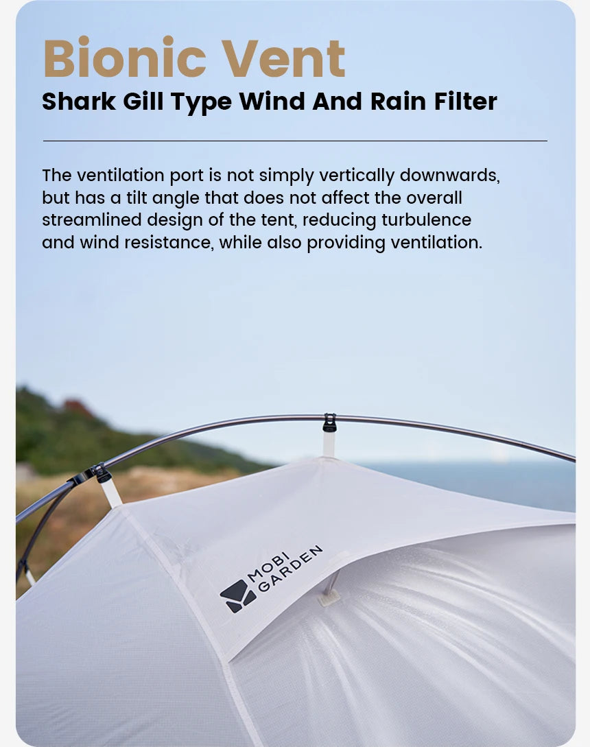 MOBI GARDEN Camping Tent Ultra Light Trekking Tent Portable Outdoor Hiking 20D