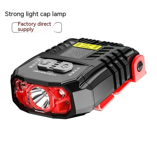LED Strong Light Cap Clip Lamp Sensor Headlamp USB Rechargeable Waterproof Headlight Camping Hiking Fishing Emergency Work Light