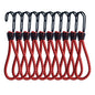 10Pcs Bungee Cord Hooks Anti-Rust Paint Spiral Wire Hooks with Separable Reflective Elastic Rope Hooks for Camping Trucks Tent