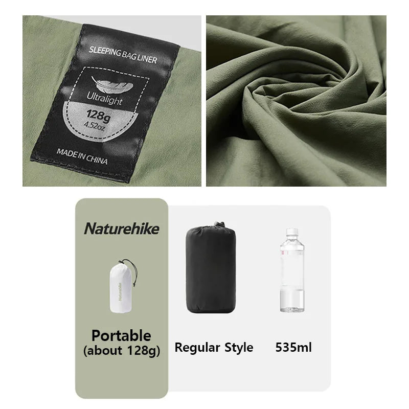 Naturehike Sleeping Bag Liner Lightweight Single Sleeping Bag Cover Ultralight Comfortable Camping Sheets Travel Sleep Sack