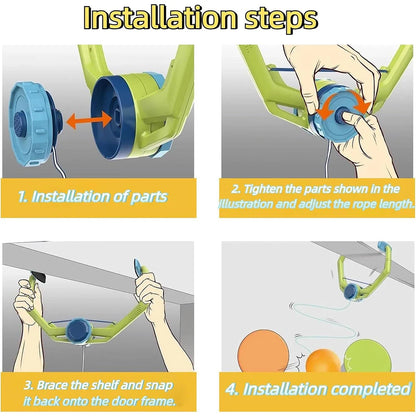 1/2Pc Pickleball Trainer Hanging Pickleball Rebounder Adjustable Pickleball Game Pickleball Practice Equipment for Solo Training