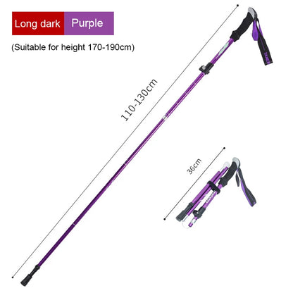 Trekking Stick 5-Section Telescopic Folding Trekking Poles Outdoor Camping Ultralight Portable Foldable Walking Hiking Stick