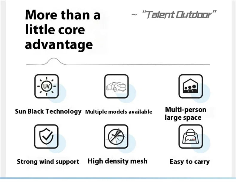 Lohascamping Car box docking tent  Portable Waterproof SUV Tail Tent 3-4 people Dome tent Sunshade Tunnel style tent,Large tent,