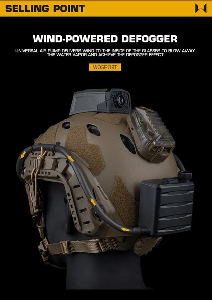 Tactical Goggles Defogging Fan Outdoor Hunting Shooting Airsoft Goggle Anti-fog Kit Hiking Ski Motorcycle Safety Protection Gear