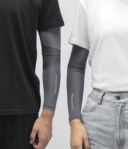 ROCKBROS Ice Fabric Running Camping Sleeves Breathable Sleeve Quick Dry Arm Protect UV400 Arm Cover Summer Sports Safety Gear