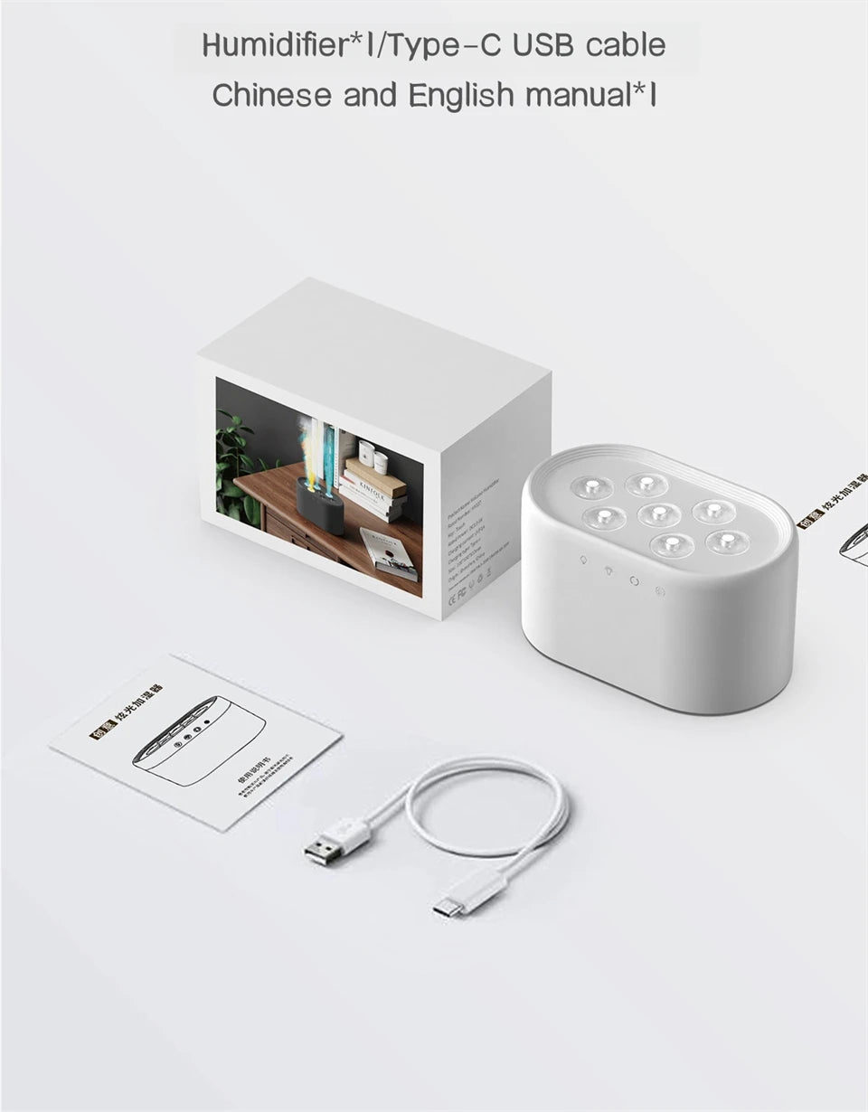 Heavy Fog 7 Spray Nozzles Aroma Humidifier USB Electric Aroma Air Purifier with Pickup Light Sound Control Mist Air Humidifier