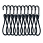 10Pcs Bungee Cord Hooks Anti-Rust Paint Spiral Wire Hooks with Separable Reflective Elastic Rope Hooks for Camping Trucks Tent