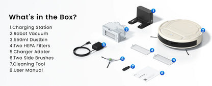 Lefant M210 Pro Robot Vacuum Cleaner, 2200Pa Powerful Suction, 120 Mins Runtime, Automatic Self-Charging, Wi-Fi/App/Alexa Contro