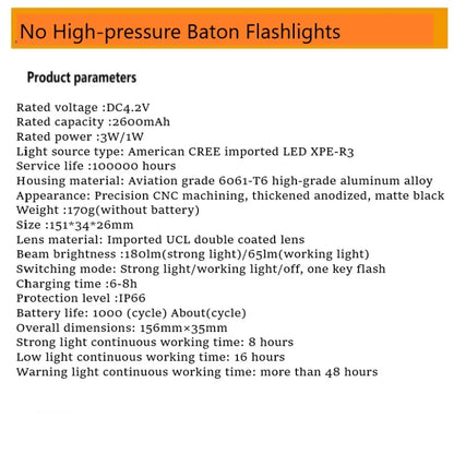 Standard Flashlights HJumping Outdoor Tool Camping Survival Emergency  Equipment Multifunctional Safety Accessories