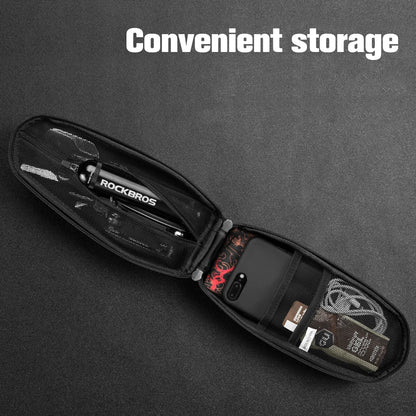ROCKBROS Bike Bag,Waterproof Front Frame Top Tube Bicycle Pouch,Large Capacity Cycling Front Storage Bag for Mountain Road Bikes