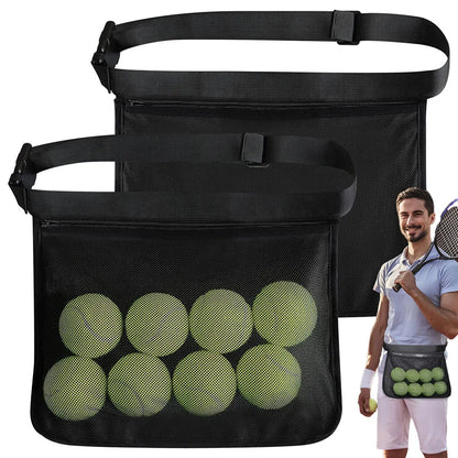 Tennis Ball Holder, Pickleball Ball Wasit Pouch for Women Men Holding 8 Tennis or Pickleball Balls,Tennis & Pickleball Accessory